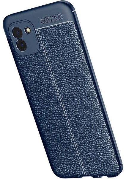 Samsung Galaxy A03 Uyumlu Kılıf Deri Silikon Yüzey Darbe Korumalı Soft Yapı Case Cover Çiziklerden Kirden ve Darbeden Korumalı Kılıf
