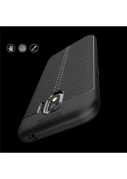 Samsung Galaxy J2 Pro 2018 Uyumlu Kılıf Deri Silikon Yüzey Darbe Korumalı Soft Yapı Case Cover Çiziklerden Kirden ve Darbeden Korumalı Kılıf