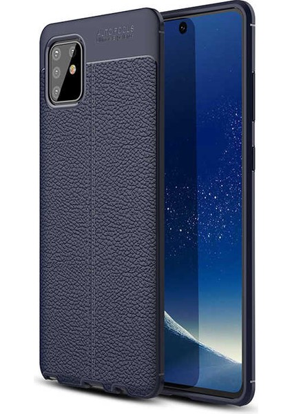 Samsung Galaxy A81 (Note 10 Lite) Uyumlu Kılıf Deri Silikon Yüzey Darbe Korumalı Soft Yapı Case Cover Çiziklerden Kirden ve Darbeden Korumalı Kılıf
