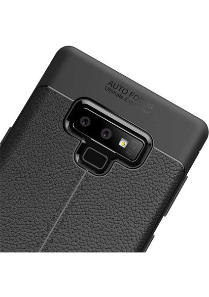 Samsung Galaxy Note 9 Uyumlu Kılıf Deri Silikon Yüzey Darbe Korumalı Soft Yapı Case Cover Çiziklerden Kirden ve Darbeden Korumalı Kılıf