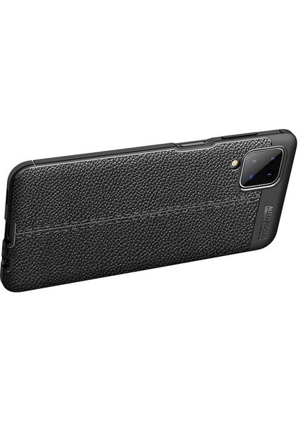 Samsung Galaxy A12 Uyumlu Kılıf Deri Silikon Yüzey Darbe Korumalı Soft Yapı Case Cover Çiziklerden Kirden ve Darbeden Korumalı Kılıf