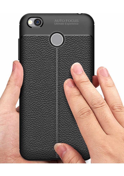 Xiaomi Redmi 4x Uyumlu Kılıf Deri Silikon Yüzey Darbe Korumalı Soft Yapı Case Cover Çiziklerden Kirden ve Darbeden Korumalı Kılıf