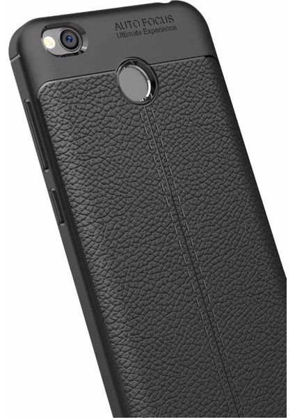 Xiaomi Redmi 4x Uyumlu Kılıf Deri Silikon Yüzey Darbe Korumalı Soft Yapı Case Cover Çiziklerden Kirden ve Darbeden Korumalı Kılıf