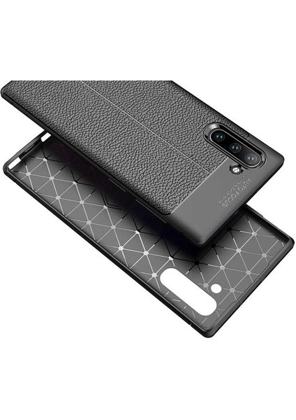 Samsung Galaxy Note 10 Uyumlu Kılıf Deri Silikon Yüzey Darbe Korumalı Soft Yapı Case Cover Çiziklerden Kirden ve Darbeden Korumalı Kılıf