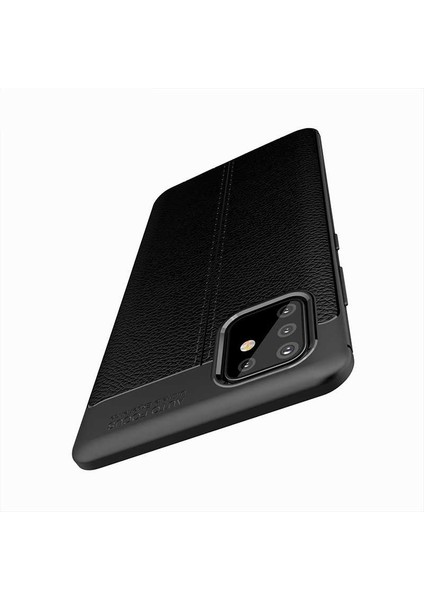 Samsung Galaxy Note 10 Lite (A81) Uyumlu Kılıf Deri Silikon Yüzey Darbe Korumalı Soft Yapı Case Cover Çiziklerden Kirden ve Darbeden Korumalı Kılıf