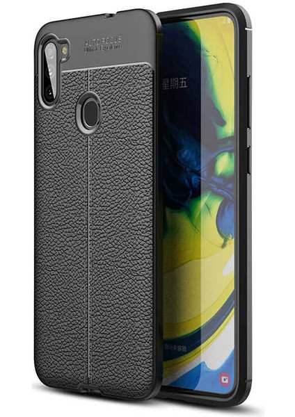 Samsung Galaxy A11 Uyumlu Kılıf Deri Silikon Yüzey Darbe Korumalı Soft Yapı Case Cover Çiziklerden Kirden ve Darbeden Korumalı Kılıf