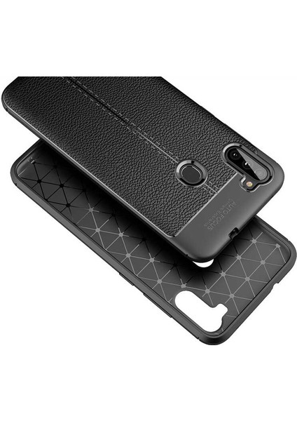 Samsung Galaxy A11 Uyumlu Kılıf Deri Silikon Yüzey Darbe Korumalı Soft Yapı Case Cover Çiziklerden Kirden ve Darbeden Korumalı Kılıf