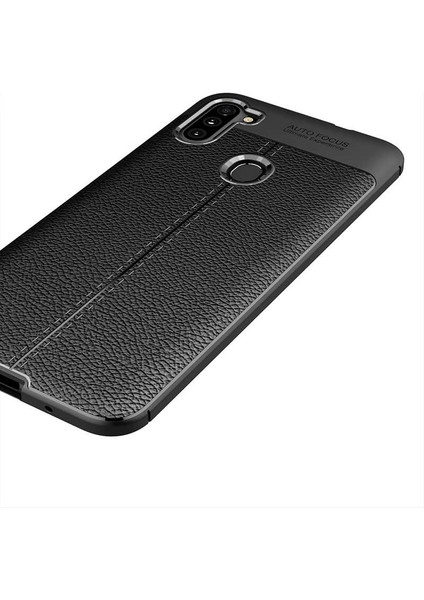 Samsung Galaxy A11 Uyumlu Kılıf Deri Silikon Yüzey Darbe Korumalı Soft Yapı Case Cover Çiziklerden Kirden ve Darbeden Korumalı Kılıf