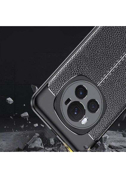 Honor Magic 6 Pro Uyumlu Kılıf Deri Silikon Yüzey Darbe Korumalı Soft Yapı Case Cover Çiziklerden Kirden ve Darbeden Korumalı Kılıf