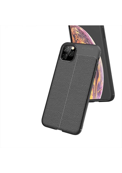 Apple iPhone 11 Pro Max Uyumlu Kılıf Deri Silikon Yüzey Darbe Korumalı Soft Yapı Case Cover Çiziklerden Kirden ve Darbeden Korumalı Kılıf