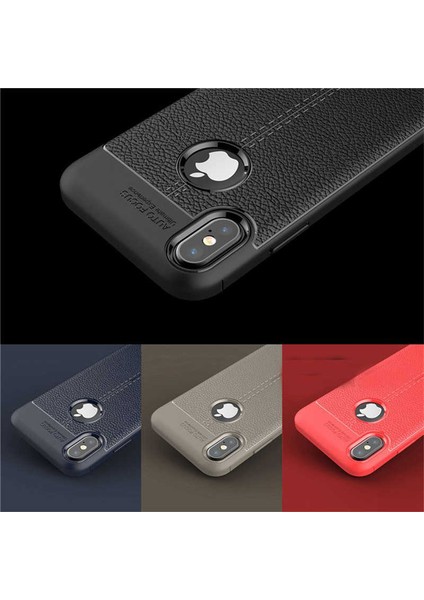 Apple iPhone Xs Max 6.5 Uyumlu Kılıf Deri Silikon Yüzey Darbe Korumalı Soft Yapı Case Cover Çiziklerden Kirden ve Darbeden Korumalı Kılıf