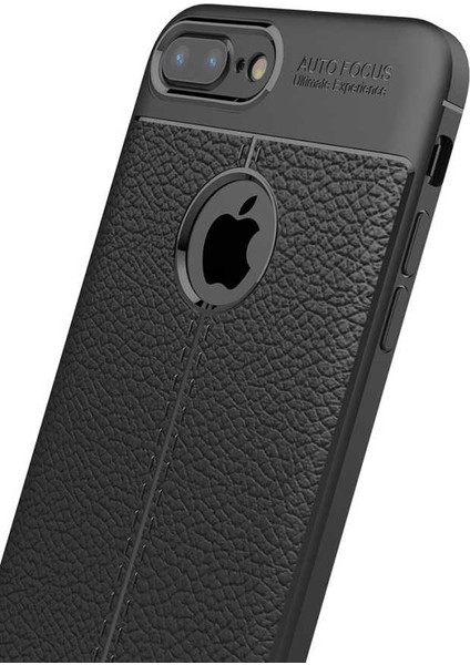 Apple iPhone 7 Plus Uyumlu Kılıf Deri Silikon Yüzey Darbe Korumalı Soft Yapı Case Cover Çiziklerden Kirden ve Darbeden Korumalı Kılıf