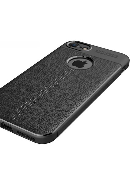 Apple iPhone 7 Uyumlu Kılıf Deri Silikon Yüzey Darbe Korumalı Soft Yapı Case Cover Çiziklerden Kirden ve Darbeden Korumalı Kılıf