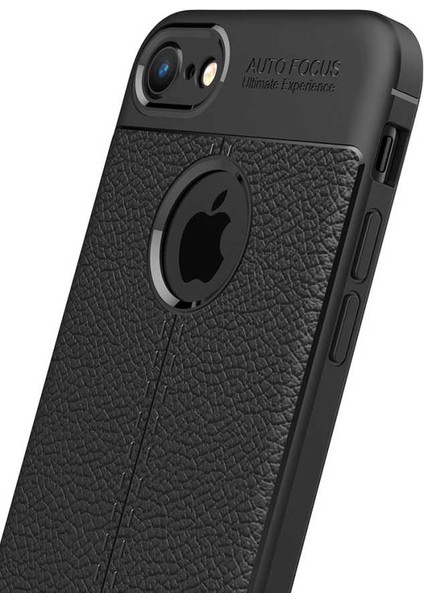 Apple iPhone 7 Uyumlu Kılıf Deri Silikon Yüzey Darbe Korumalı Soft Yapı Case Cover Çiziklerden Kirden ve Darbeden Korumalı Kılıf