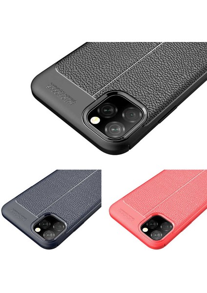 Apple iPhone 11 Pro Max Uyumlu Kılıf Deri Silikon Yüzey Darbe Korumalı Soft Yapı Case Cover Çiziklerden Kirden ve Darbeden Korumalı Kılıf