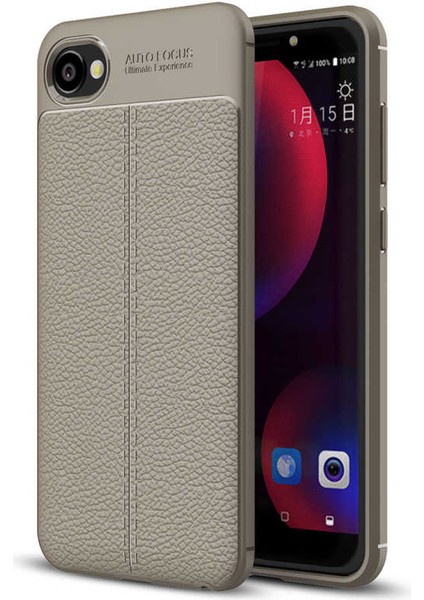 Htc Desire 12 Uyumlu Kılıf Deri Silikon Yüzey Darbe Korumalı Soft Yapı Case Cover Çiziklerden Kirden ve Darbeden Korumalı Kılıf