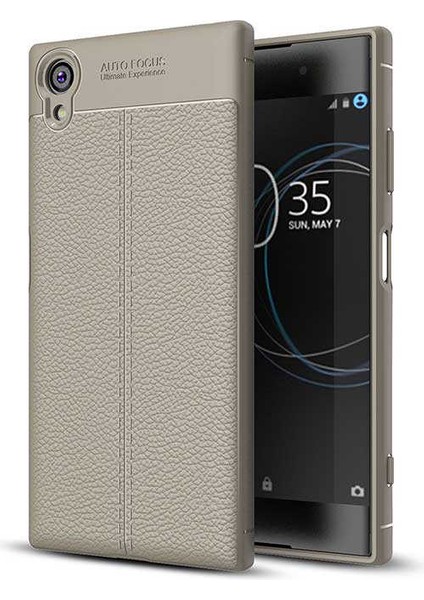 Sony Xperia Xa1 Plus Uyumlu Kılıf Deri Silikon Yüzey Darbe Korumalı Soft Yapı Case Cover Çiziklerden Kirden ve Darbeden Korumalı Kılıf
