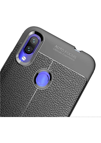 Xiaomi Redmi Note 7 Uyumlu Kılıf Deri Silikon Yüzey Darbe Korumalı Soft Yapı Case Cover Çiziklerden Kirden ve Darbeden Korumalı Kılıf