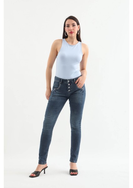 Banny Jeans Skinny Kadın Kot Pantolon Lacivert 27