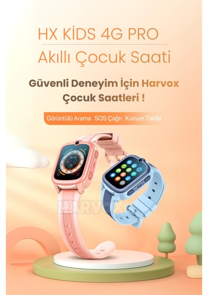 Hx 4g Pro Görüntülü Görüşmeli Akıllı Çocuk Takip Saati Btk Kayıtlı