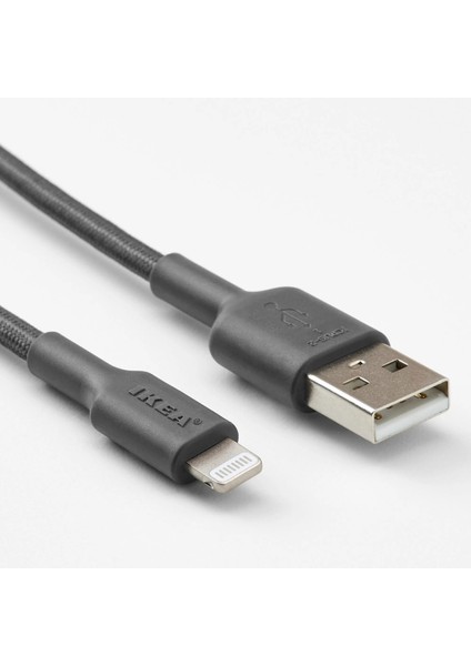 Lıllhult Koyu Gri 1.5 M Lightning - USB Kablo