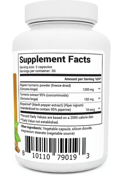 Dr Berg Dr berg Turmeric Curcumin With (Bioperine) 1350MG 60 Capsul usa Menşei 3641 fiyatları