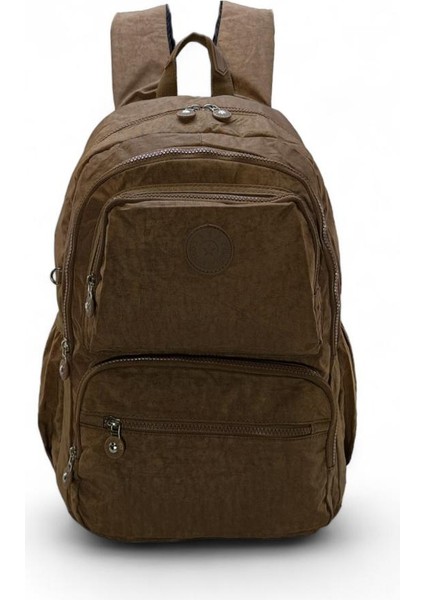 Klinkır Kumaş Lise Ortaokul Üniversite Sırt Çantası Çok Cepli Goril Anahtarlık Hediyeli!