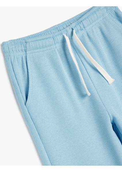 Basic Jogger Eşofman Altı Beli Bağlamalı Dokulu Pamuklu modelleri