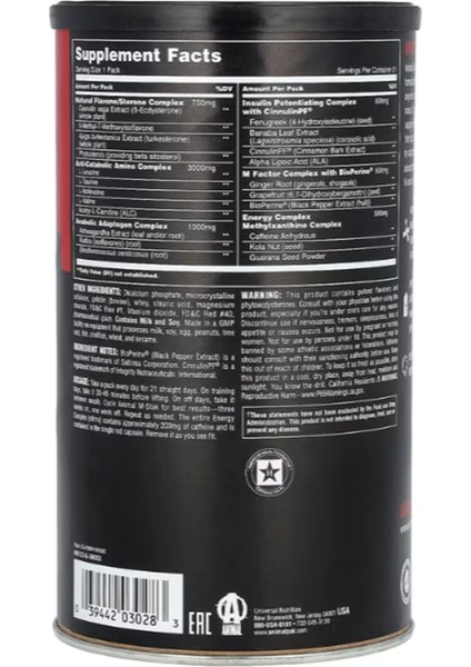 Universal Animal M-Stak Non-Hormonal Pack 21 Packs usa Versiondur 3661