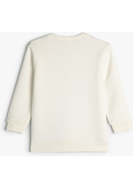 Atatürk Baskılı Sweatshirt Şardonlu Bisiklet Yaka
