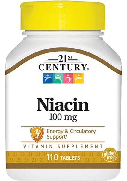 21ST Century Niacin 100MG 110 Tablet usa Menşei 22
