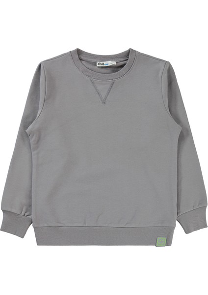 Erkek Çocuk Sweatshirt 10-13 Yaş Gri