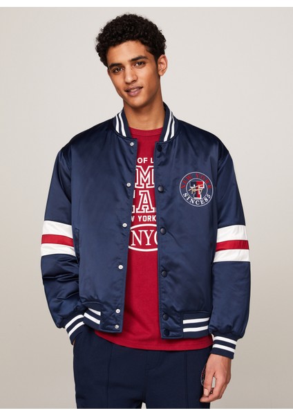 Tommy Jeans Lacivert Erkek Mont DM0DM18897C1G Varsıty Explorer