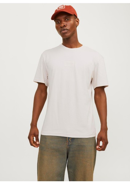 Ekru Erkek T-Shirt 12256801_JJHAKKAI Tee Ss Crew Neck