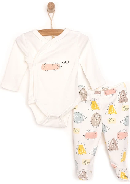 HelloBaby Kirpi Baksılı Yenidoğan Zıbın Body-Patikli Alt Unisex