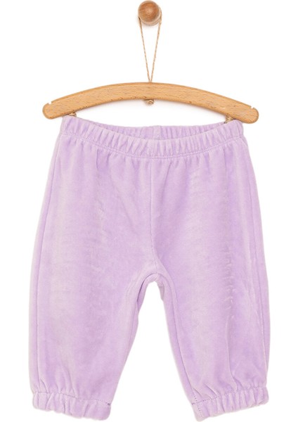HelloBaby Basic Lastikli Kadife Eşofman Alt Kız Bebek