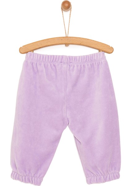 HelloBaby Basic Lastikli Kadife Eşofman Alt Kız Bebek