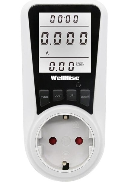 PM003+ Wattmetre 16A 3680W Işıklı Ekran Elektrik Tüketimi Ölçer