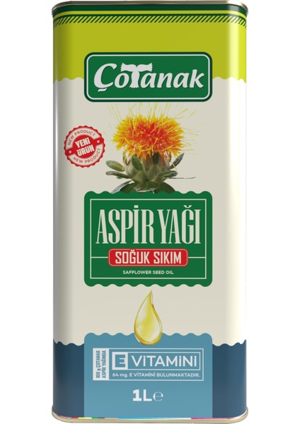 Soğuk Sıkım Aspir Yağı 1 lt