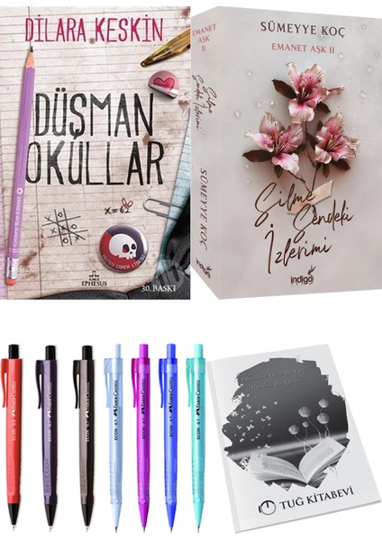 Silme Sendeki İzlerimi - Düşman Okullar 1 + Kalem + Not Defteri