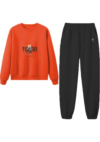 Eşofman Takımı Oversize 1988 Baskılı Eşofman Takımı,sevgili,çift Kombini Turuncu fiyatları