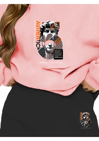 Eşofman Takımı Oversize Authenic Baskılı Eşofman Takımı Pembe indirimleri