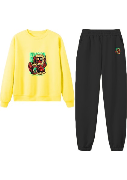 Eşofman Takımı Oversize Intivefriend Baskılı Eşofman Takımı,sevgili,çift Kombini Pembe fiyatları