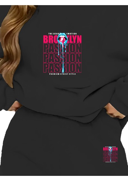 Eşofman Takımı Brooklyn Baskılı Büyük Beden Alt Üst Takım modelleri