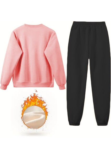 Eşofman Takımı Oversize Bon Voyage Baskılı Eşofman Takımı Pembe fiyatları