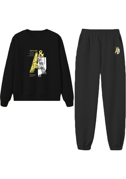 Eşofman Takımı Deepdown Baskılı Büyük Beden Alt Üst Takım