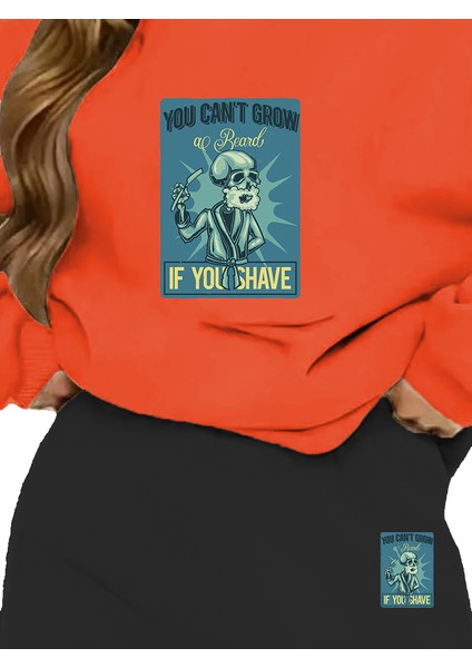 Eşofman Takımı Oversize Grow Baskılı Eşofman Takımı,sevgili,çift Kombini Turuncu fiyatları