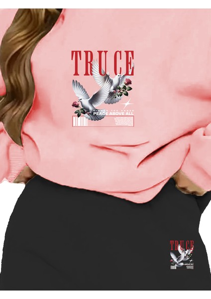 Eşofman Takımı Oversize Dovegraphic Baskılı Eşofman Takımı Pembe fiyatları