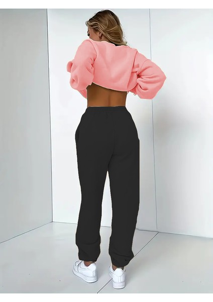 Eşofman Takımı Oversize Dovegraphic Baskılı Eşofman Takımı Pembe modelleri