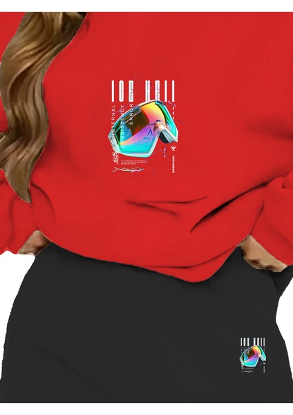 Eşofman Takımı Oversize Image Baskılı Eşofman Takımı,sevgili,çift Kombini Kahverengi fiyatları